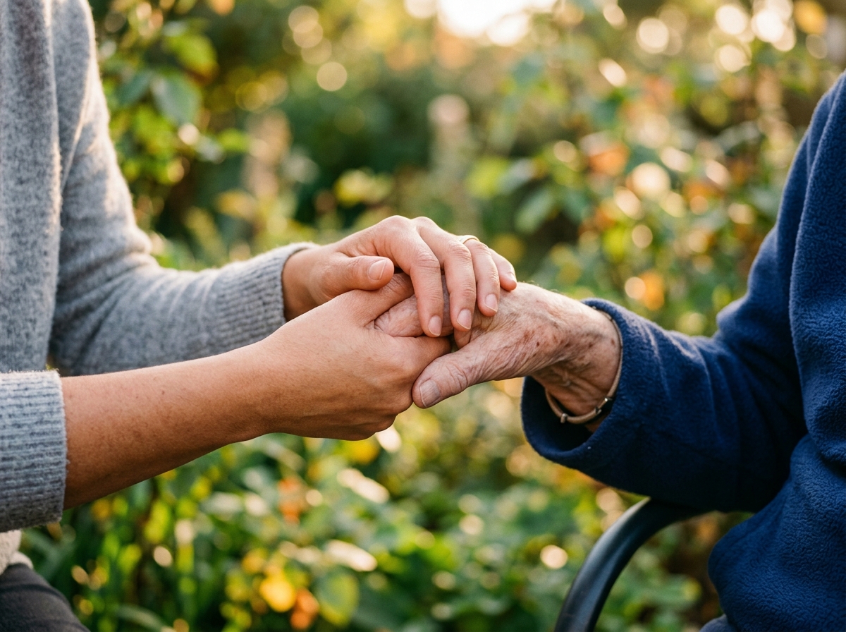 Stronger Together - hands clasped in support